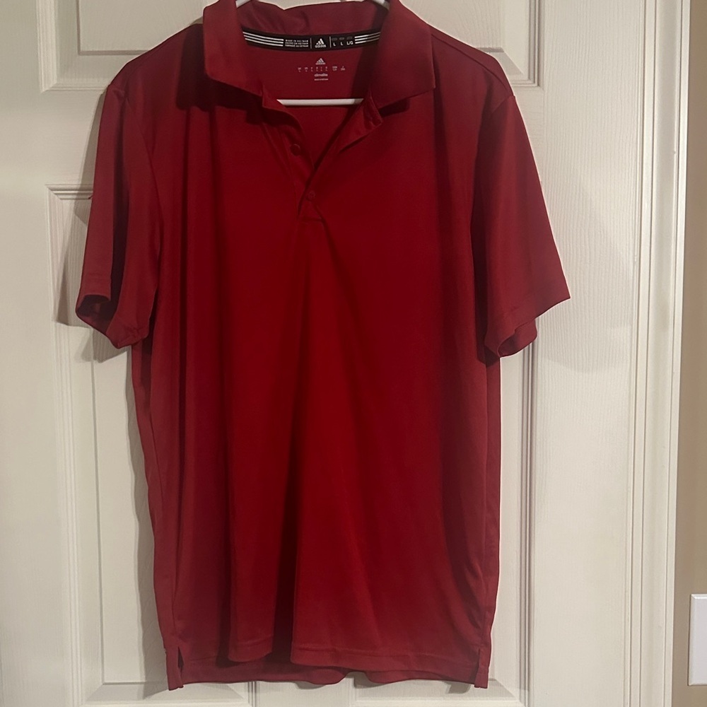 Men's Adidias Red Polo Shirt